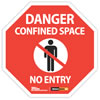 Danger confined spaces no entry sign