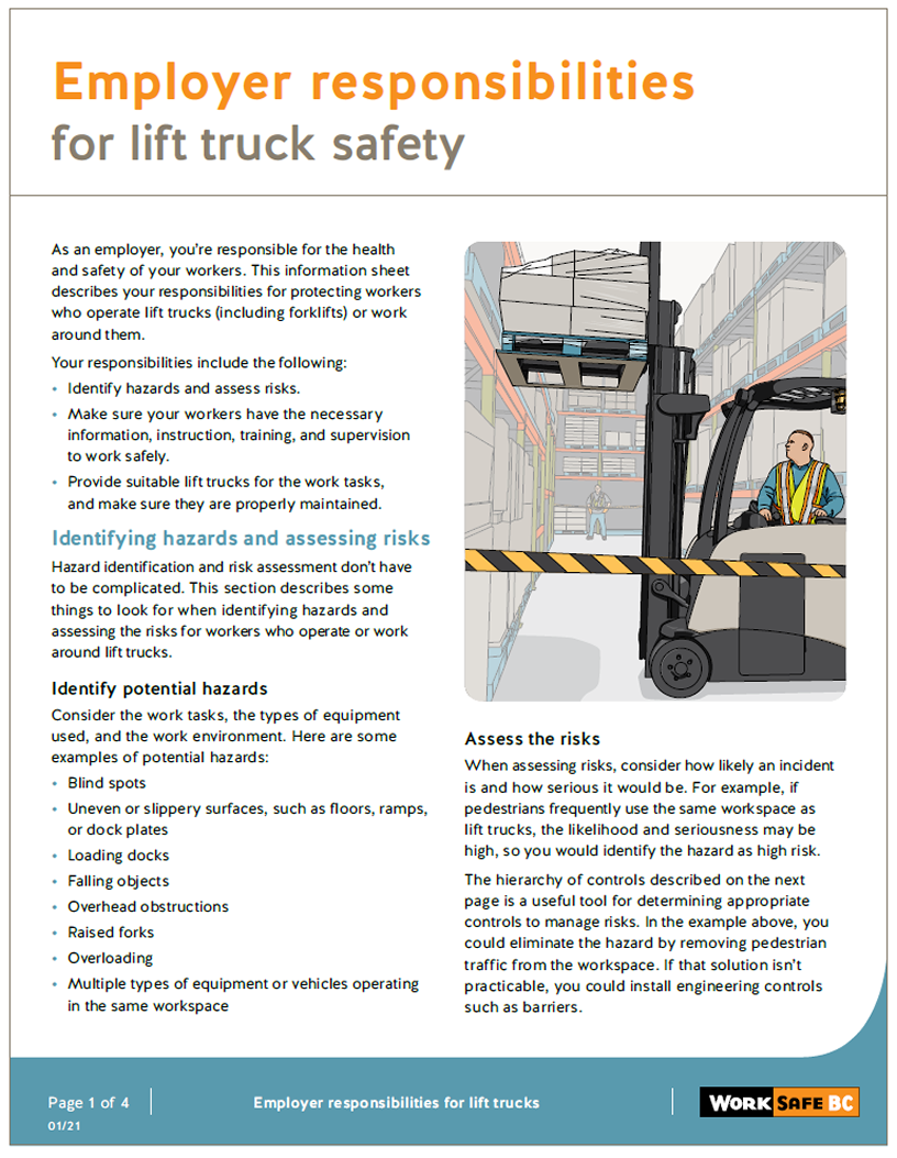Forklift Risk Assessment PDF Forklift Elevator, 41 OFF