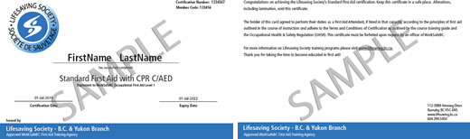 Lifesaving Society Standard First Aid