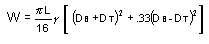 Formula to compute the expected weight of incoming logs.