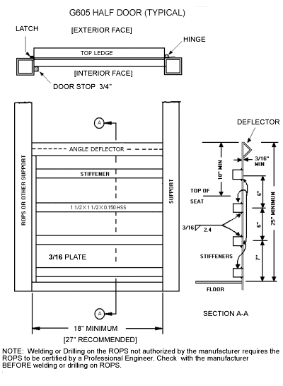Illustration - G605 Half Door (Typical)