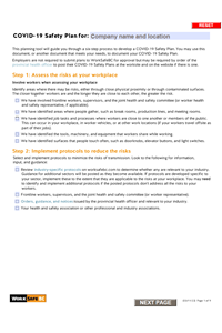 Covid 19 Safety Plan Worksafebc