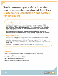Toxic process gas safety in water and wastewater treatment facilities: Guide to risk identification and controls for employers