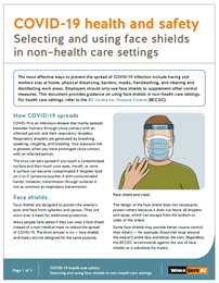 COVID-19 health and safety: Selecting and using face shields in non-health care settings