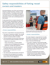 Safety responsibilities of fishing vessel owners and masters