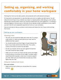 Setting up, organizing, and working comfortably in your home workspace