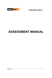 Current Assessment Manual | WorkSafeBC