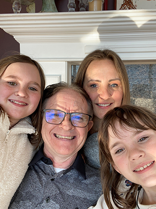 mike with his family