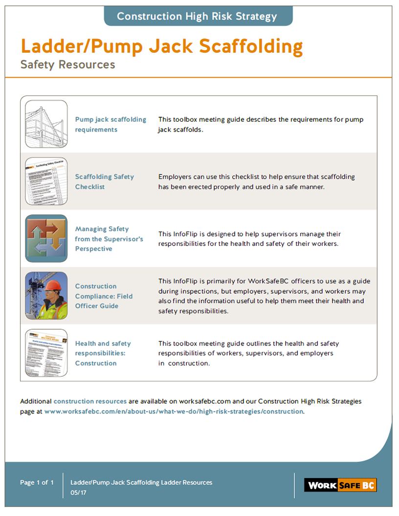 Scaffolds WorkSafeBC