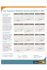 Cpp Calendar 2022 Permanent Disability Benefits - Worksafebc