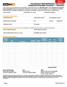 Disability Support Work Invoices Invoicing for goods - WorkSafeBC