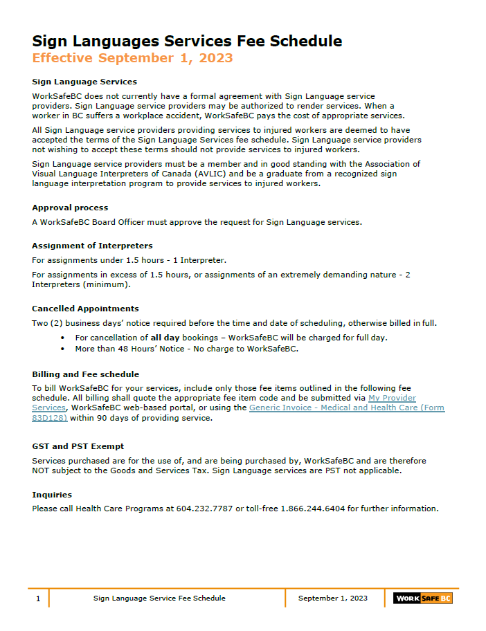 Interpretation Translation Sign Language Services Worksafebc